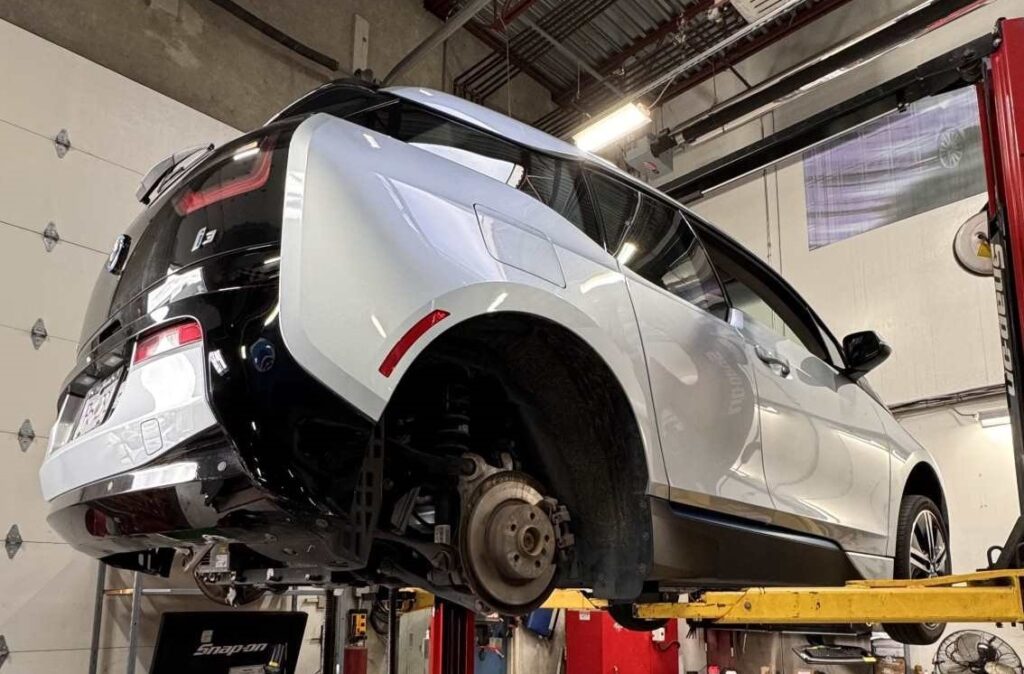 BMW Electric Car in the Shop For Maintenance at CG Motorsports