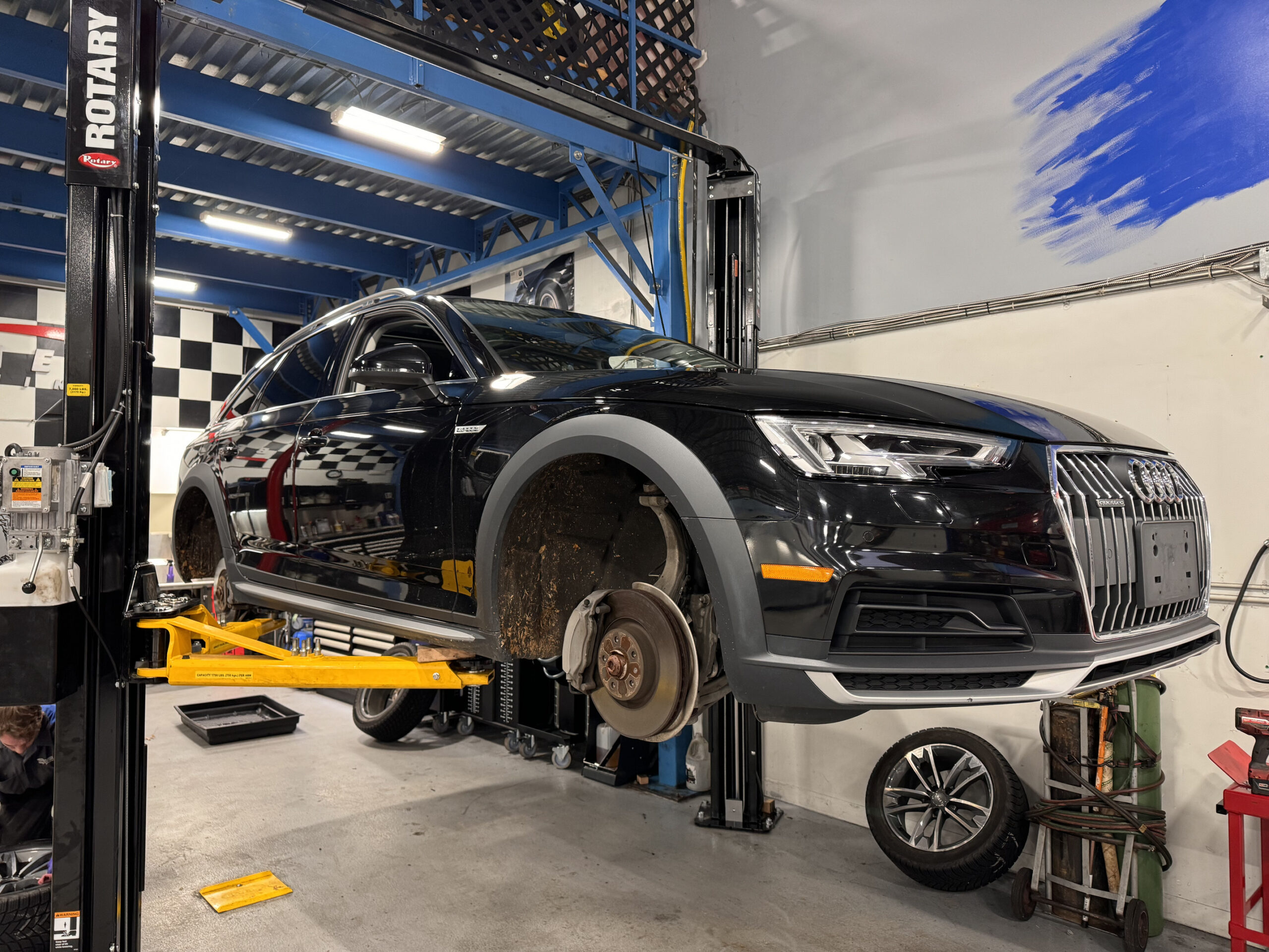 Audi in the the shop at CG Motorsports